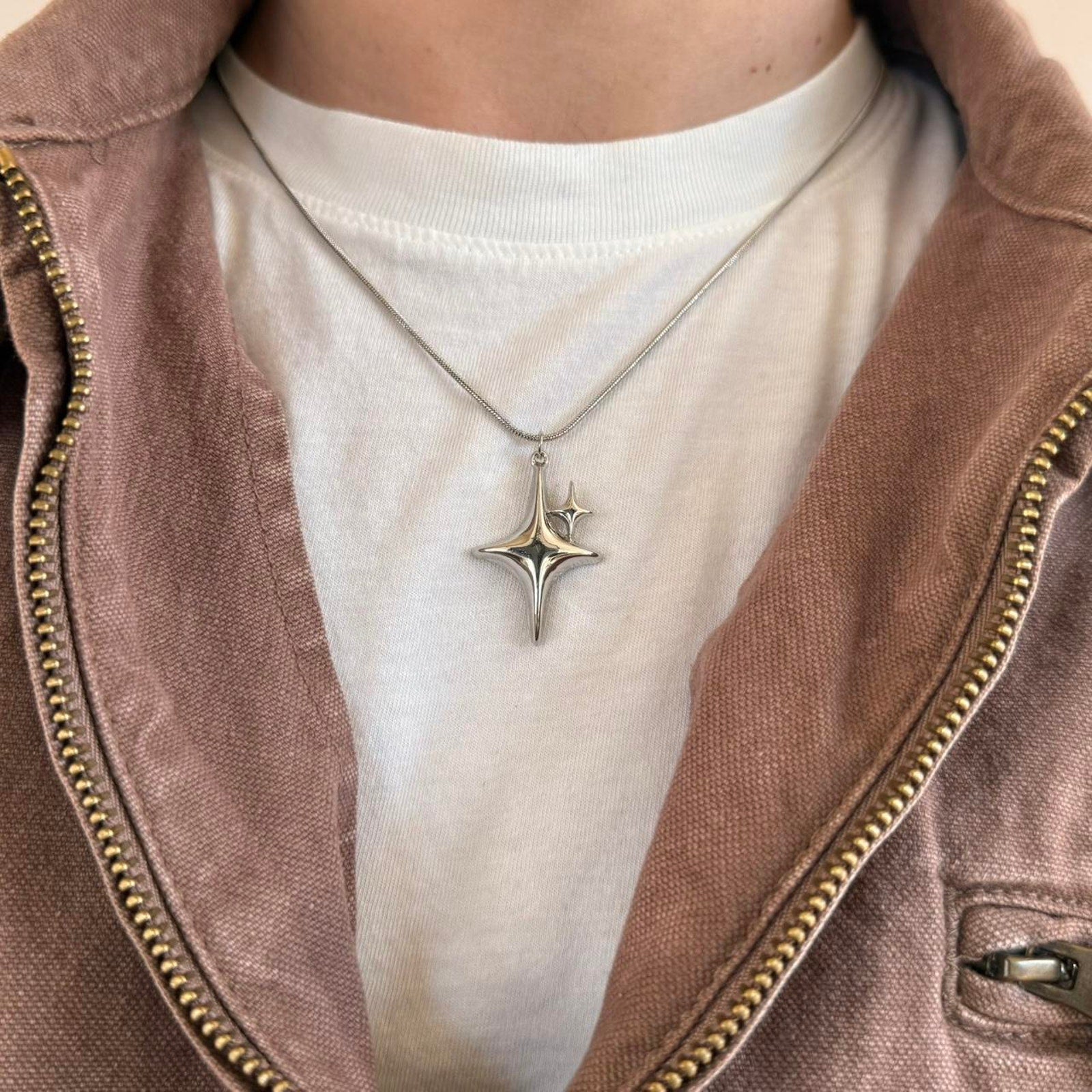Silver Star Pendant Necklace