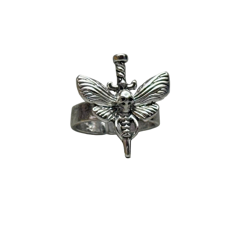 Silver Dragonfly Ring