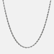 Silver Rope Chain Necklace
