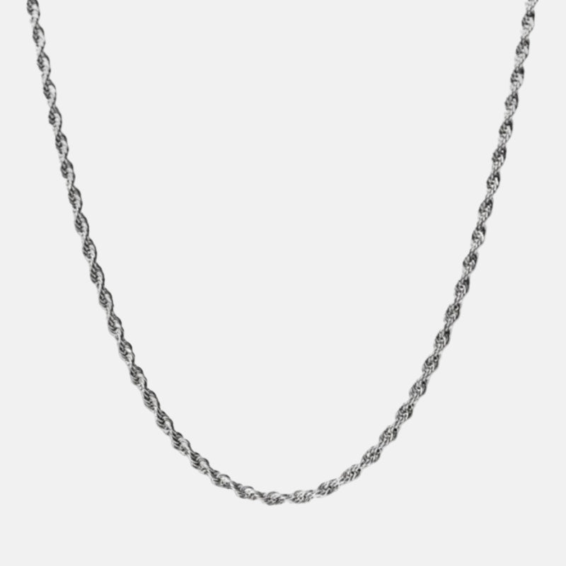 Silver Rope Chain Necklace