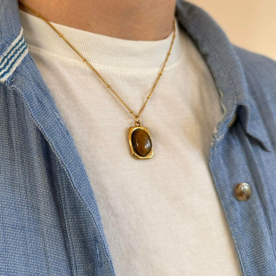 Tiger Eye Pendant Necklace