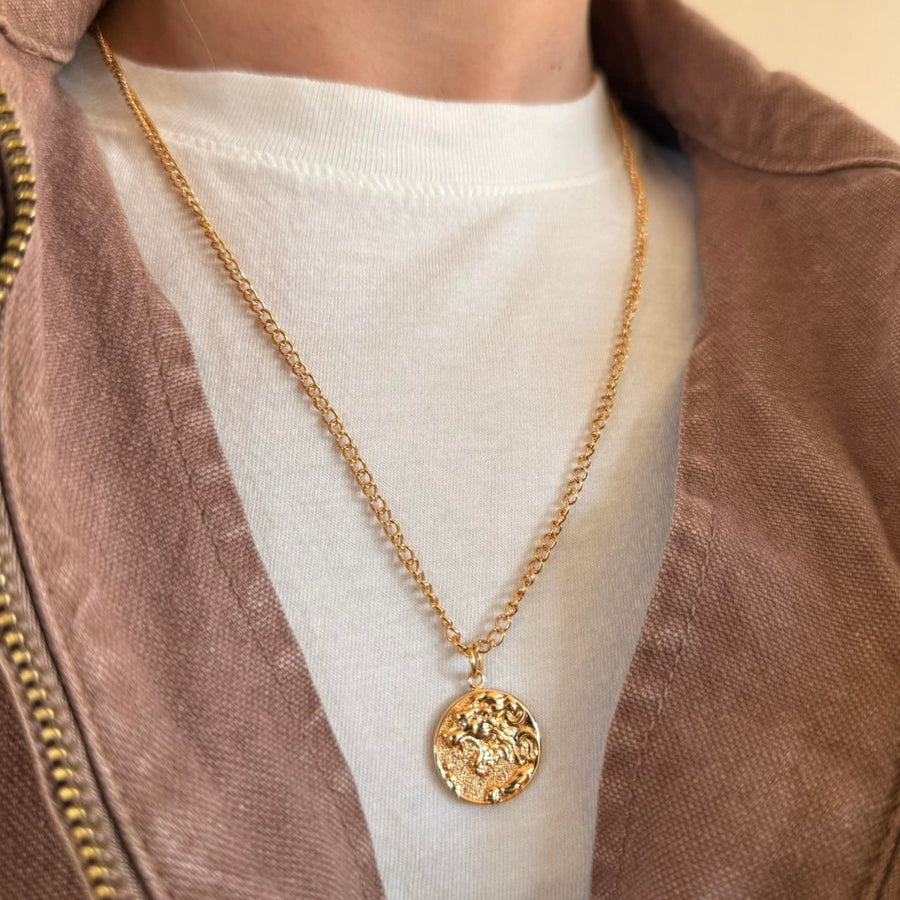 Gold Coin Pendant Necklace
