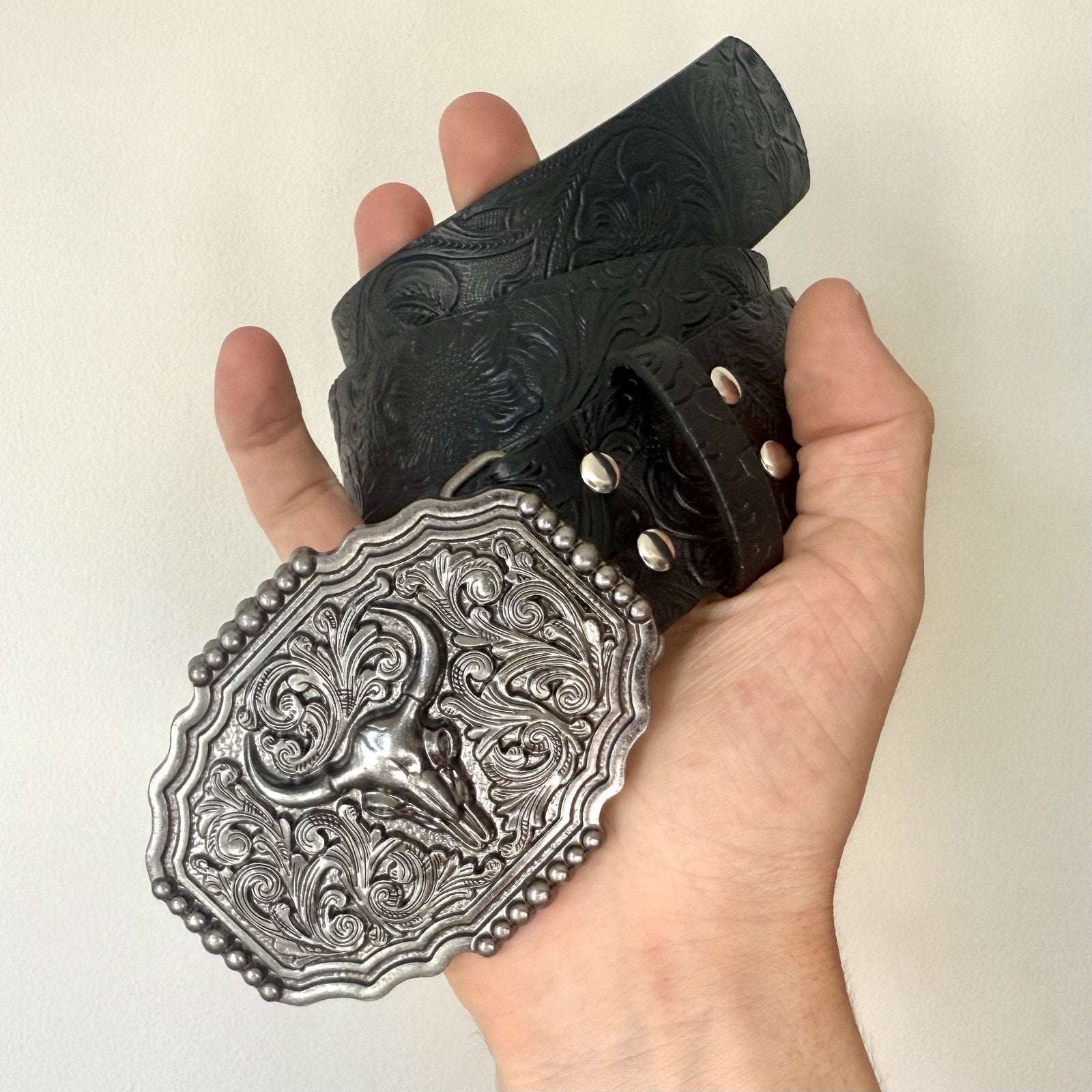 Black Ram Skull Belt - Rynor