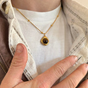 Gold Medallion Pendant Necklace
