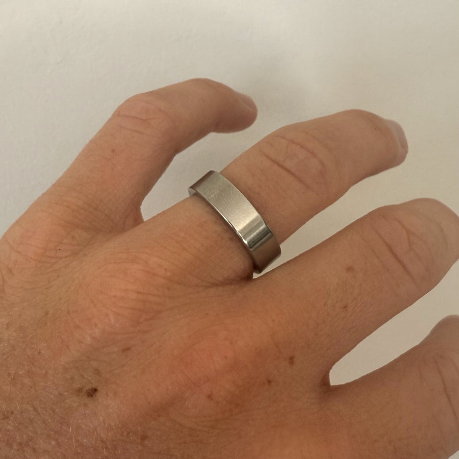 Silver Chrome Band Ring