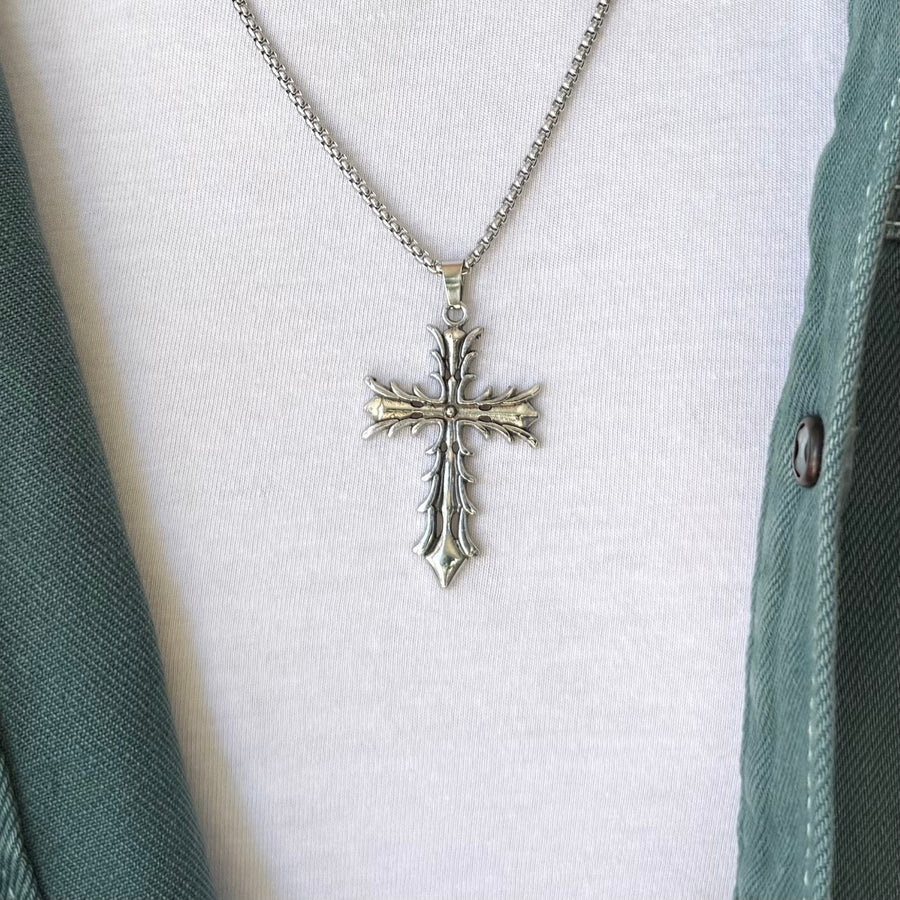 Gothic Cross Pendant Necklace
