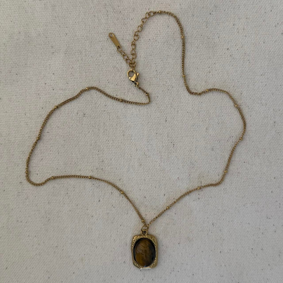Tiger Eye Pendant Necklace