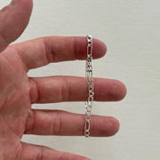 Silver Figaro Chain Bracelet