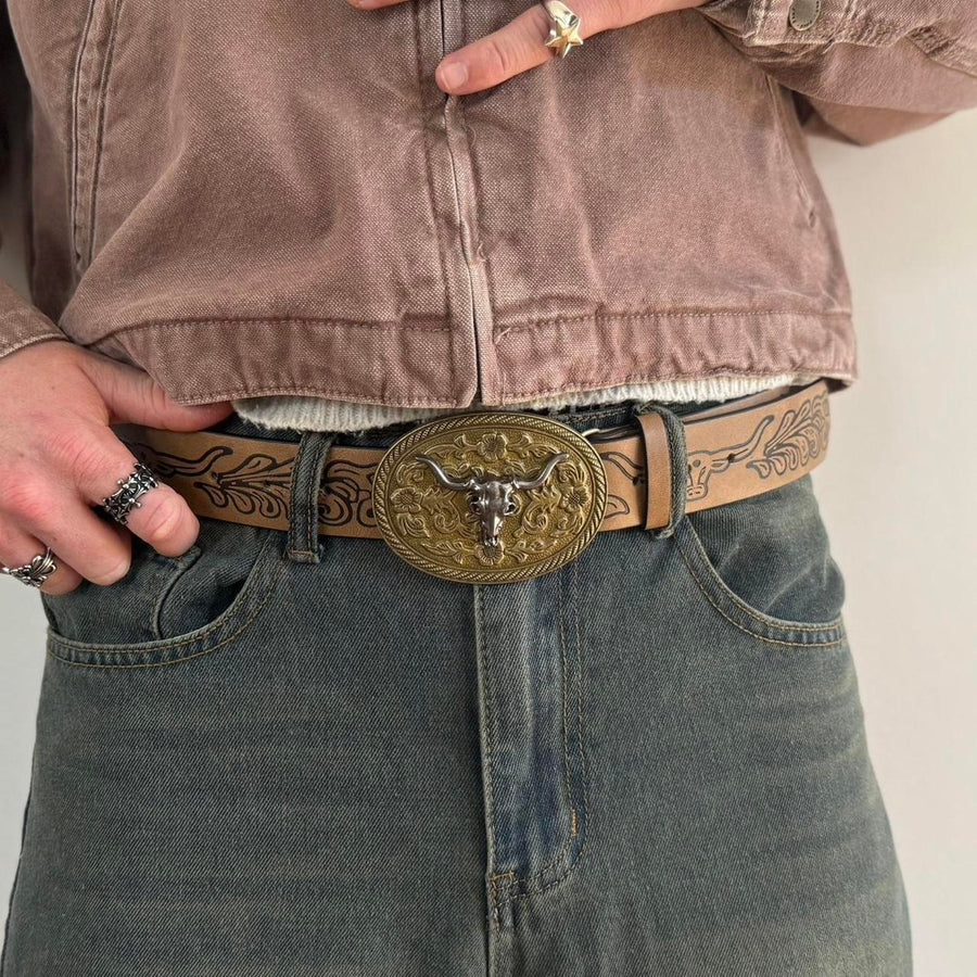 Oval Longhorn Belt
