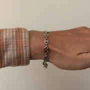 Silver Oval Link Bracelet