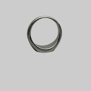 Silver Sun Signet Ring