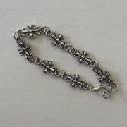 Silver Cross Link Bracelet