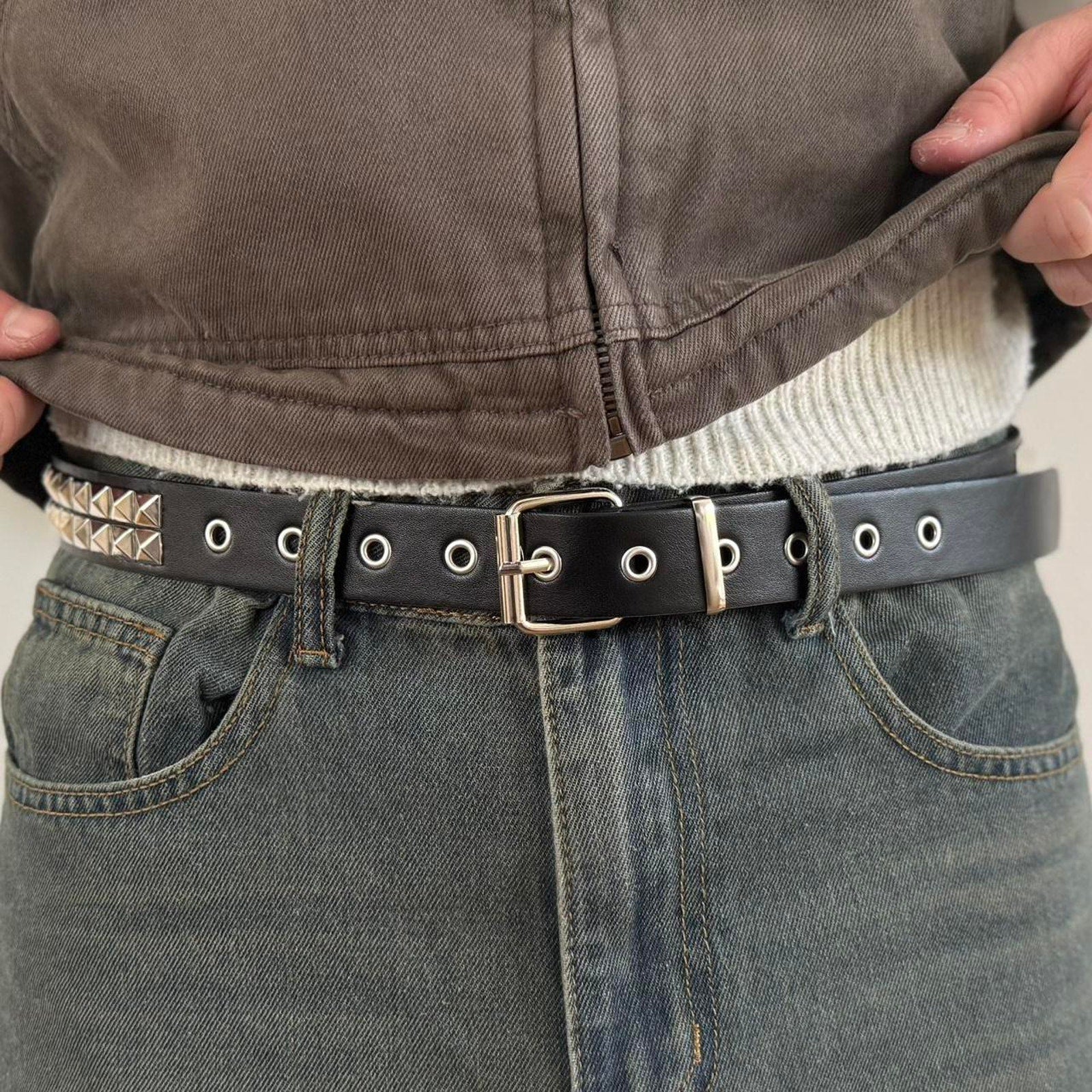 Black Studded Belt