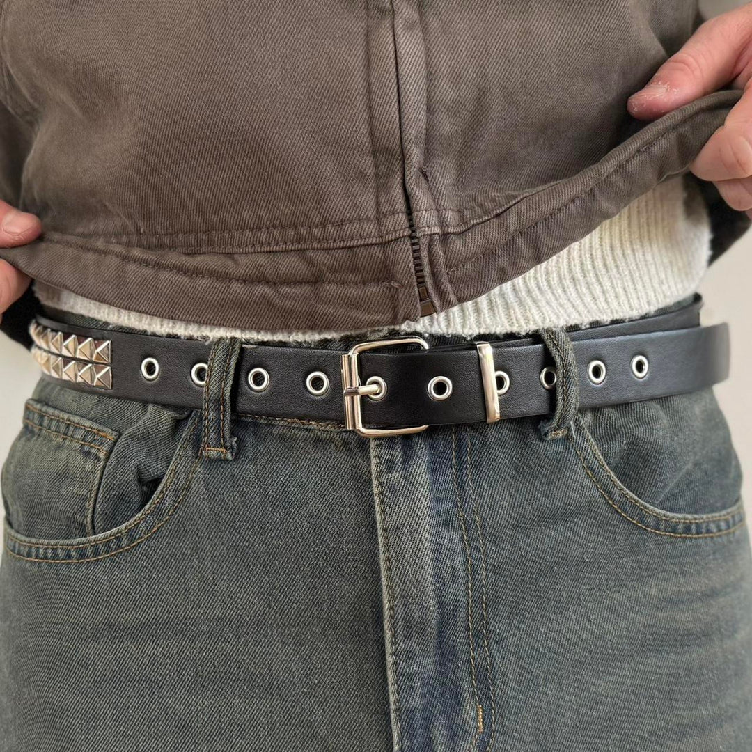 Black Studded Belt - Rynor