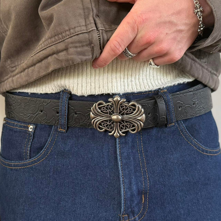 Ornate Cross Buckle Belt