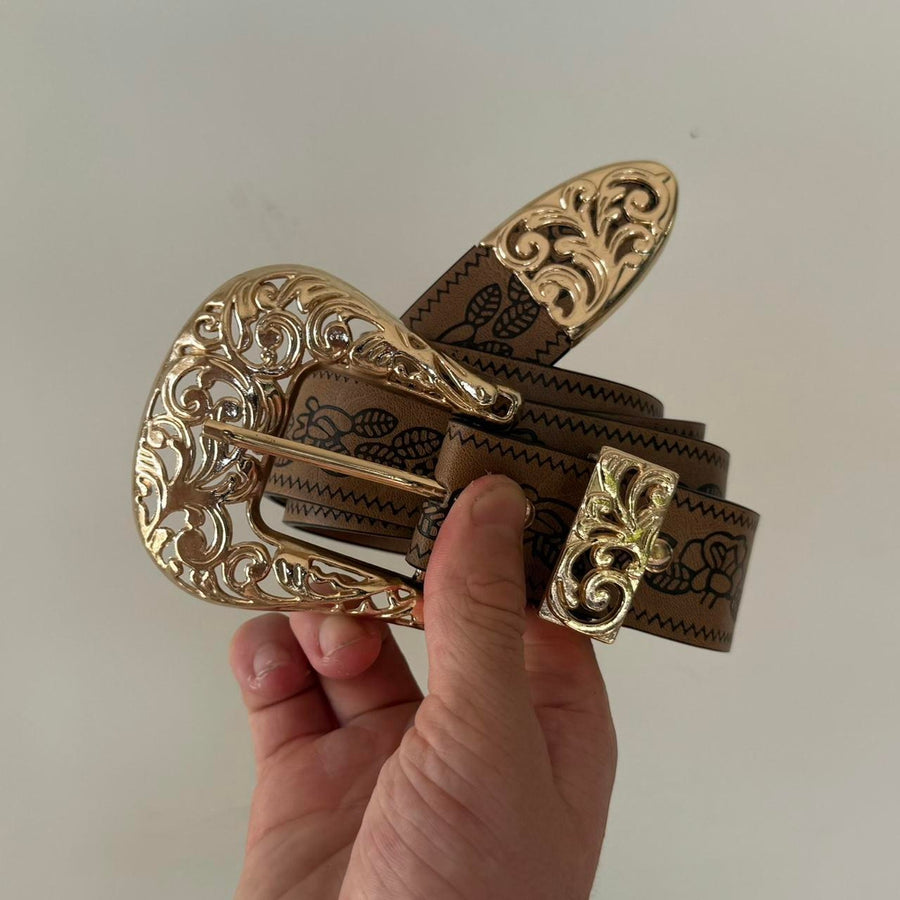 Tan Western Buckle Belt
