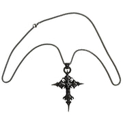 Gothic Silver Cross Necklace