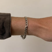 Silver Figaro Chain Bracelet