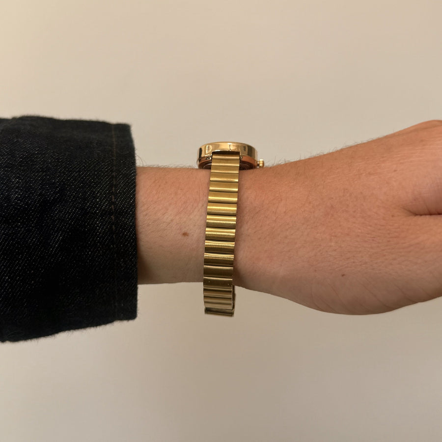 Gold Oval Quartz Watch