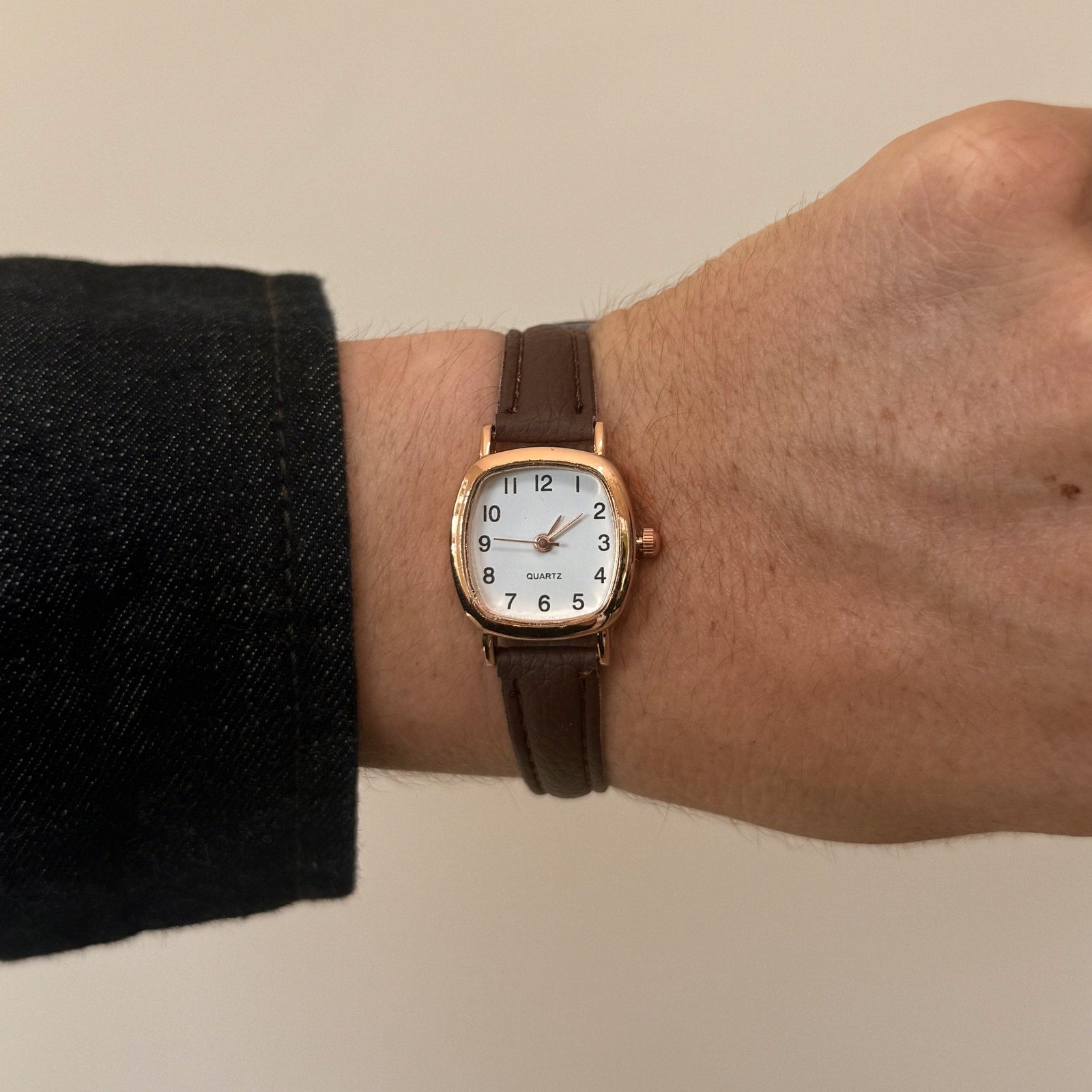 White Dial Leather Watch