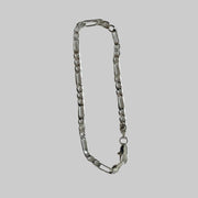 Silver Figaro Chain Bracelet