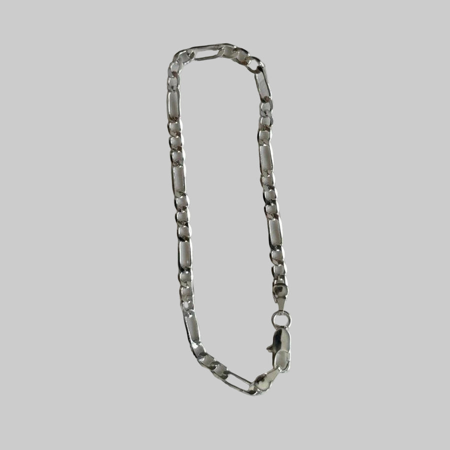 Silver Figaro Chain Bracelet