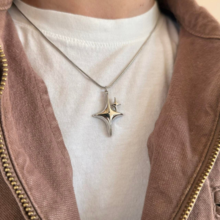Silver Star Pendant Necklace