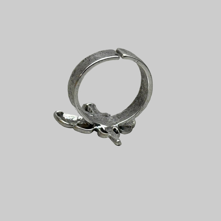 Silver Dragonfly Ring
