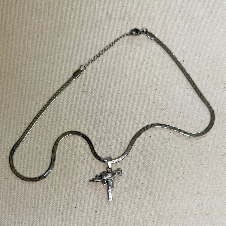 Gun Pendant Necklace