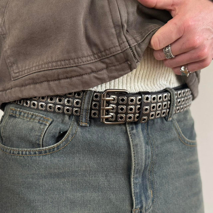 Triple Row Grommet Belt