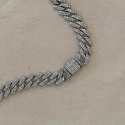 Y2K Iced Out Cuban Link Chain – Vintage 2000s Emo Style, Unisex, Brand New