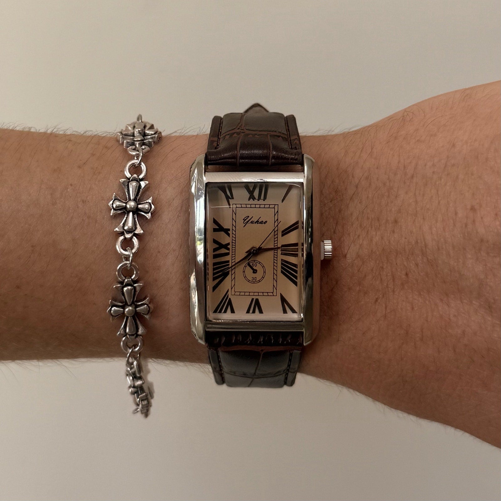 Brown Dial Leather Watch
