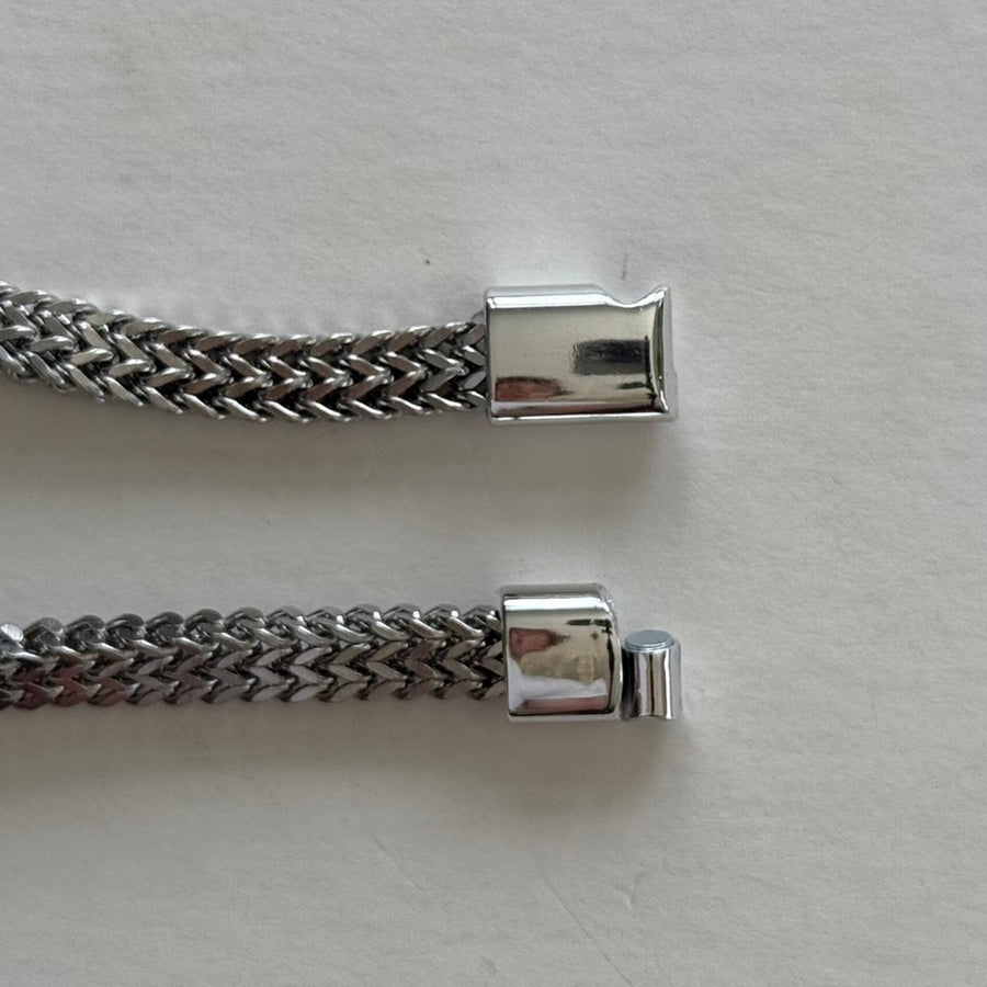 Silver Mesh Chain Magnetic Bracelet