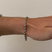 Silver Twisted Rope Bracelet
