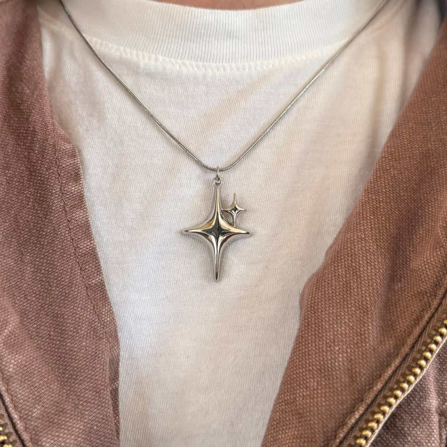 Silver Star Pendant Necklace