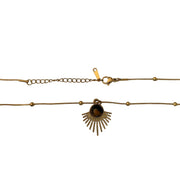 Gold Sunburst Pendant Necklace