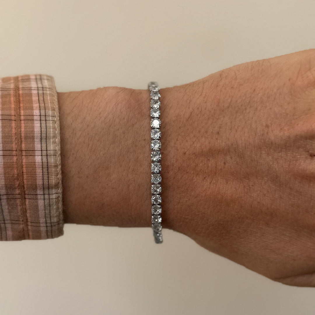 Silver CZ Crystal Bracelet - Rynor