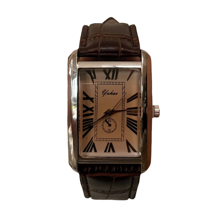 Brown Dial Leather Watch
