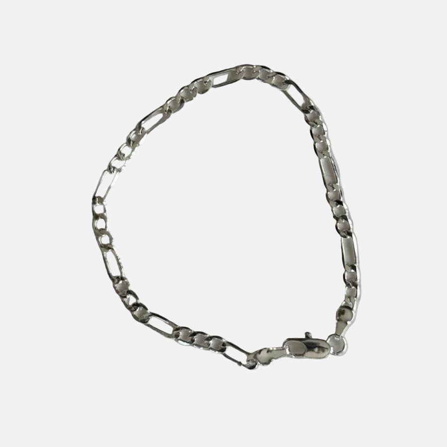 Silver Figaro Chain Bracelet