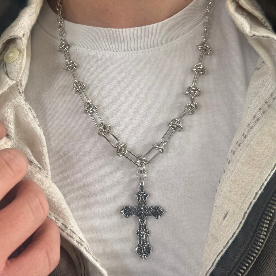 Linked Cross Necklace