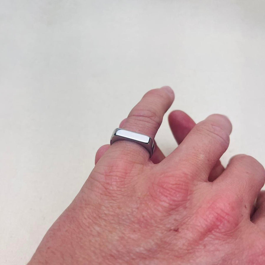 Silver Flat Top Ring