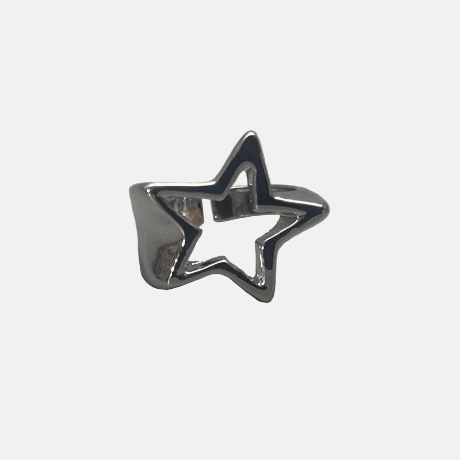 Silver Open Star Ring