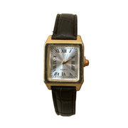 Copied - Y2K Gold black Leather Quartz Watch with Roman Numerals Unisex 8.5" New