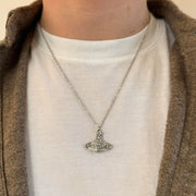 Silver Orb Pendant Necklace
