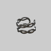Silver Wave Link Ring