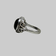 Black Oval Stone Ring