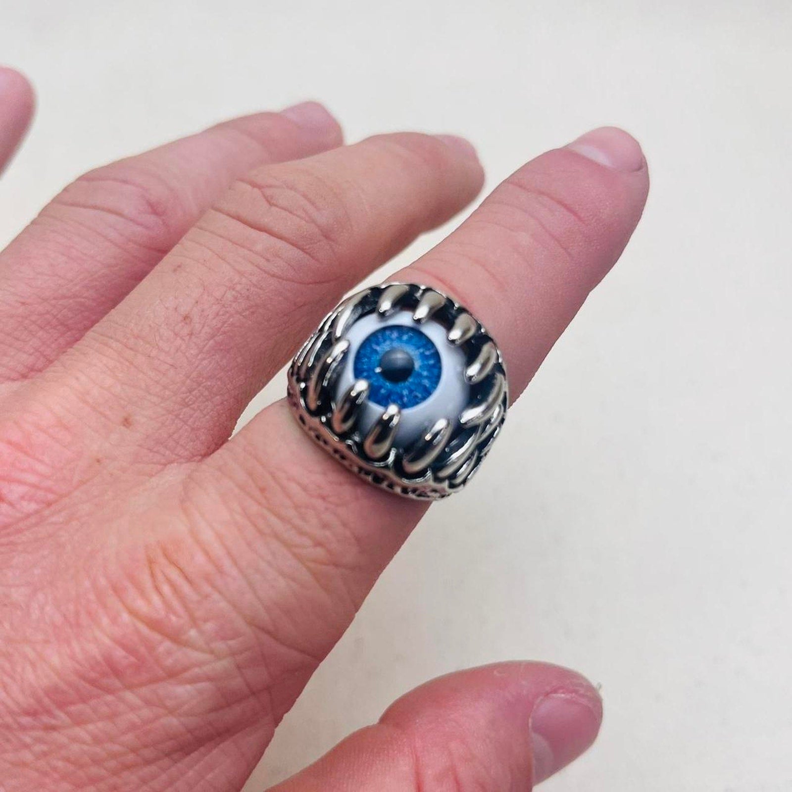 Silver Eye Statement Ring