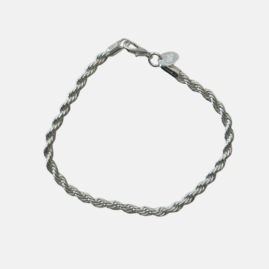 Silver Rope Chain Bracelet
