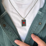 Ace of Hearts Pendant Necklace