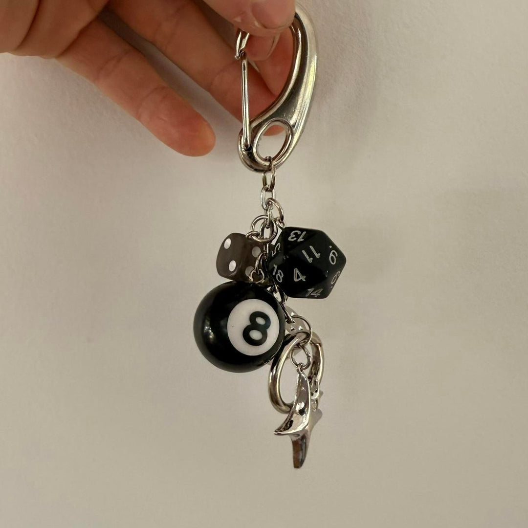 Dice & 8 Ball Keychain